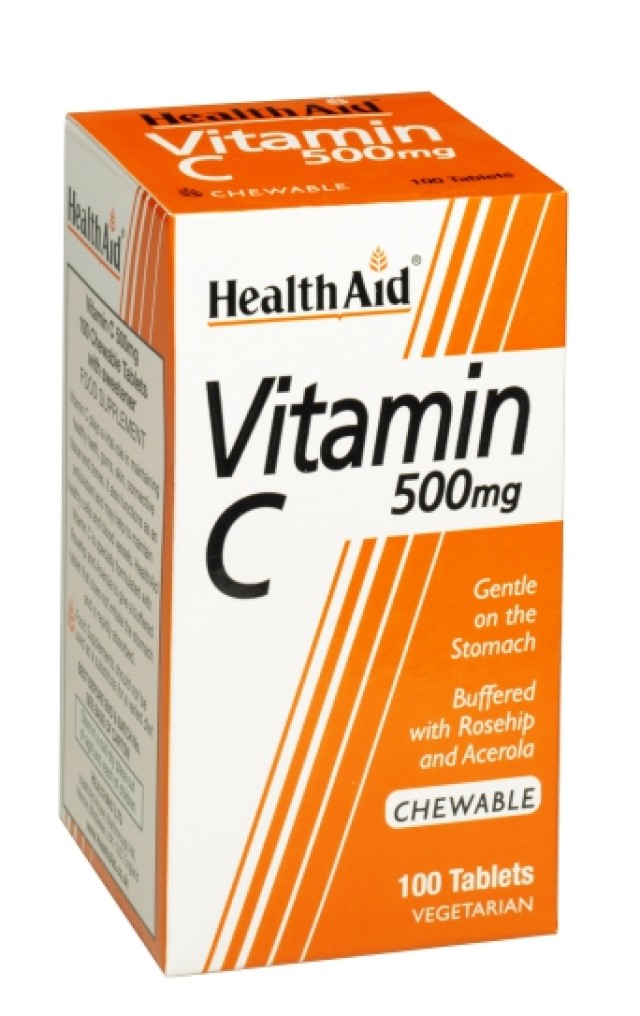 Health Aid Vitamin C 500 mg Chewable 100 tabs product photo