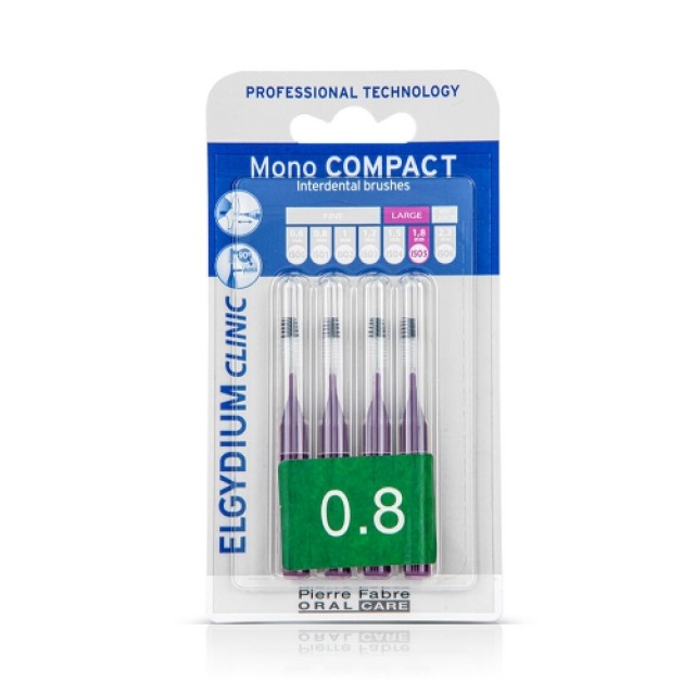 Elgydium Μεσοδόντια Clinic Monocompact 0,8 Purple 4 τμχ product photo