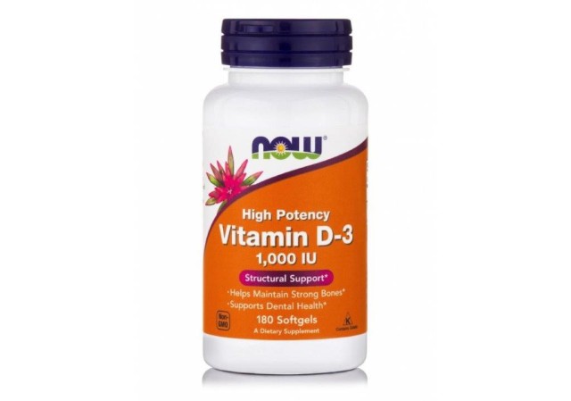 Now Foods D-3 1.000 IU 180 softgels product photo