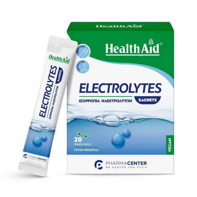 Health Aid Electrolytes Ηλεκτρολύτες με Γεύση Φράουλα 20sachets product photo