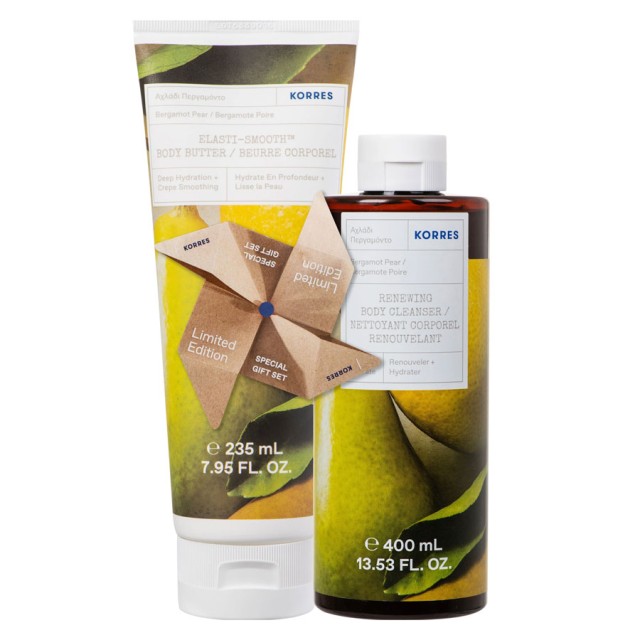 Korres Promo Renewing Body Cleanser Bergamot Pear Shower Gel 400ml & Elasti - Smooth Body Buttter 235ml product photo