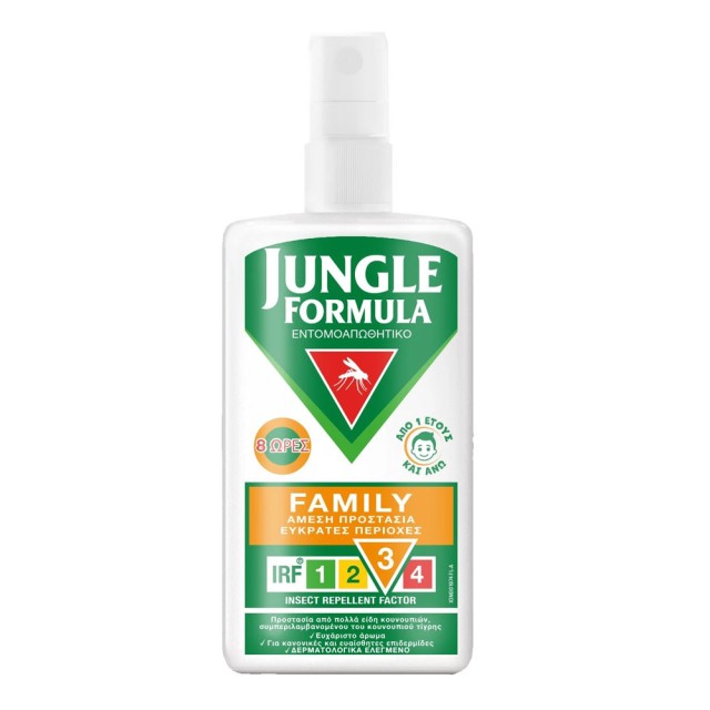 Jungle Formula Family Άοσμη Spray με IRF 3 Εντομοαπωθητική Λοσιόν Κατάλληλη για Παιδιά 1+ ετών 100ml product photo