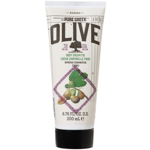 Korres Pure Greek Olive Body Cream Fig Ενυδατική Κρέμα Σώματος Σύκο 200ml product photo
