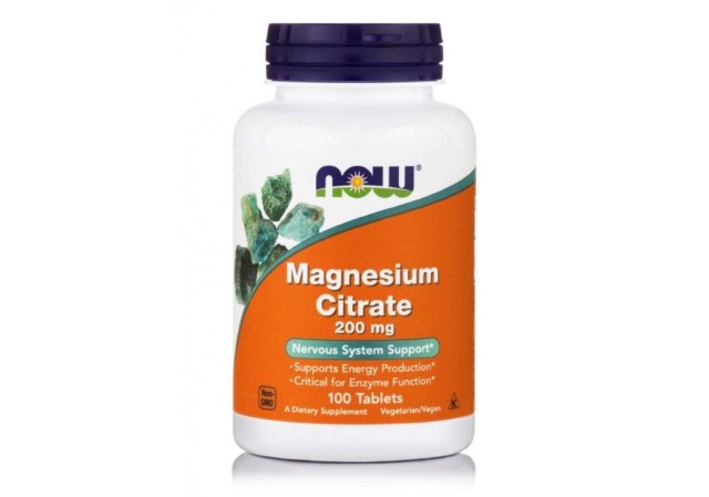 Now Foods Magnesium Citrate 200 mg 100 tabs product photo