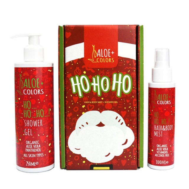 Aloe+ Colors Promo HO HO HO! Gift Box Shower Gel 250ml & Hair & Body Mist 100ml product photo