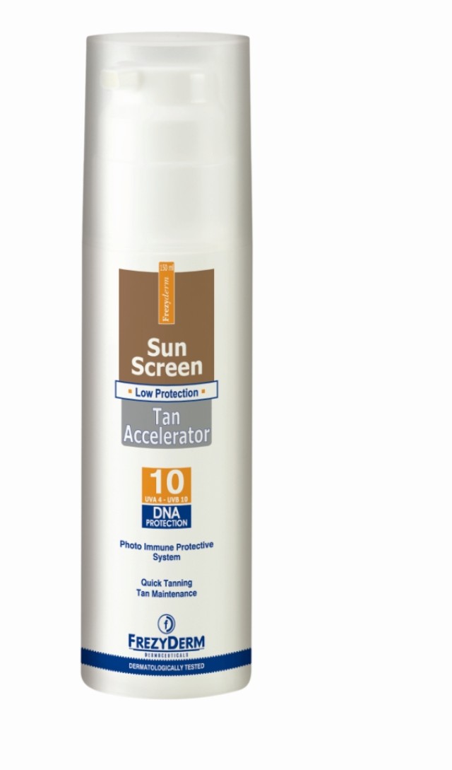 Frezyderm Sunscreen Tan Accelerator Spf 10 150 ml product photo
