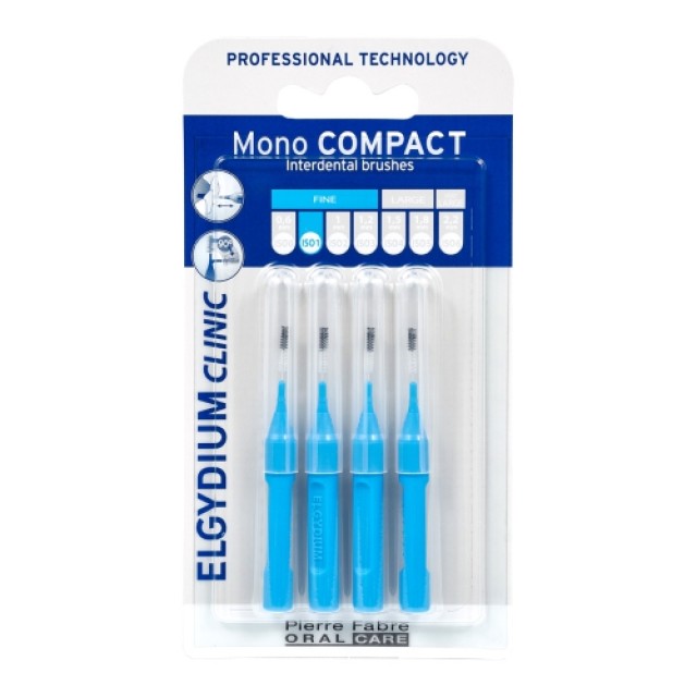 Elgydium Μεσοδόντια Clinic Monocompact 0,4 Blue 4 τμχ product photo