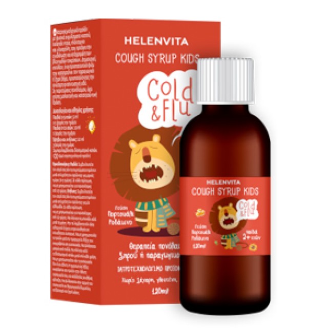 Helenvita Cold & Flu Kids Cough Sypup Παιδικό Σιρόπι Για Ξηρό ή Παραγωγικό Βήχα 120ml product photo