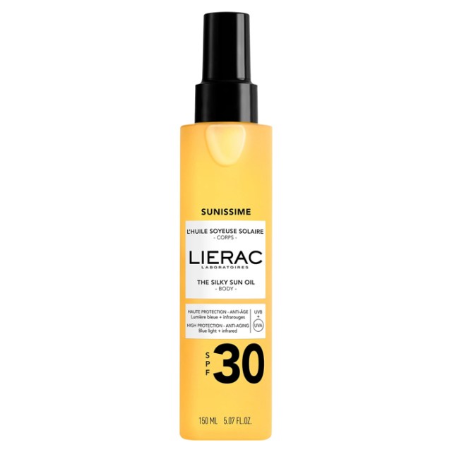 Lierac Sunissime The Silky Sun Oil Body Mεταξένιο Aντηλιακό Λάδι Σώματος SPF30, 150ml product photo