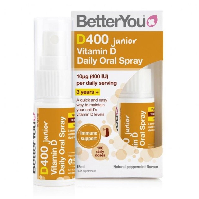 BetterYou D400 Junior Vitamin D Daily Oral Spray 15ml product photo