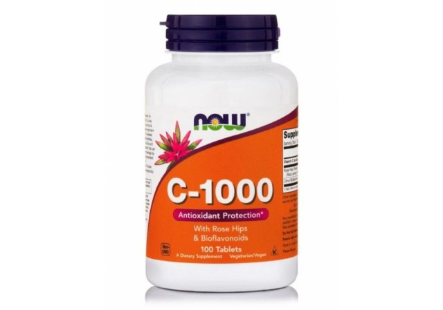 Now Foods C-1000 With Rose Hips & Bioflavonoids 100 tabs product photo