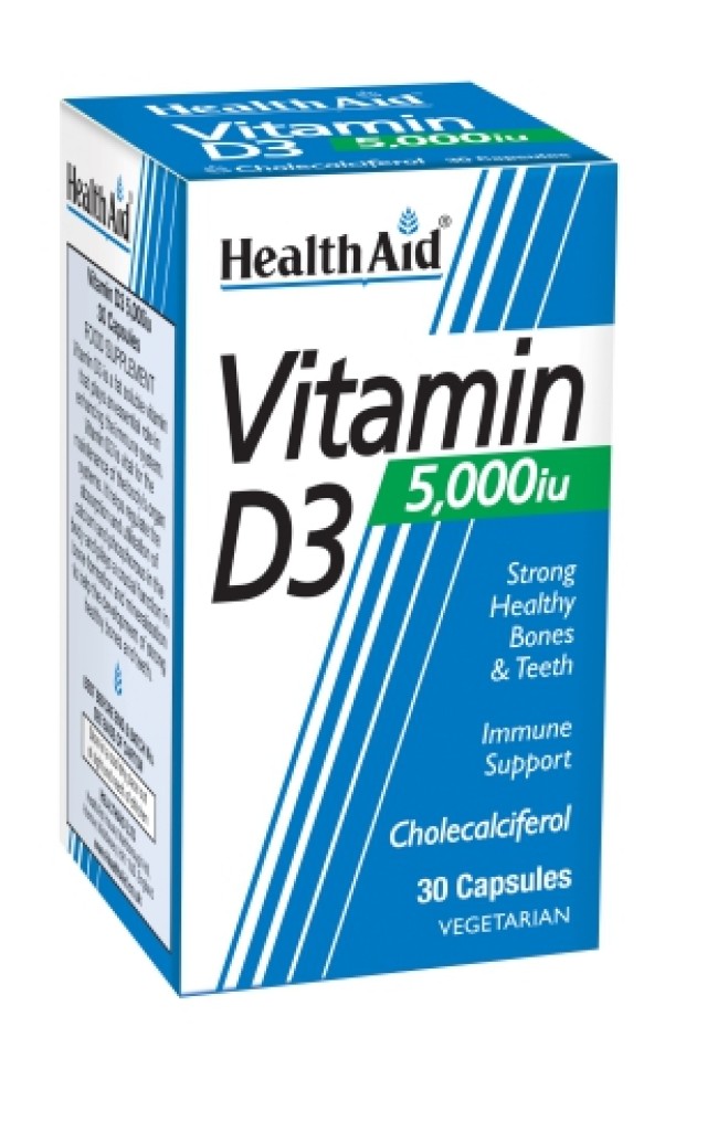 Health Aid Vitamin D3 5000iu 30 veg. caps product photo