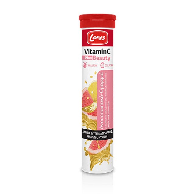 Lanes Vitamin C 500mg Plus Beauty Pink Lemonade 20 eff. tabs product photo