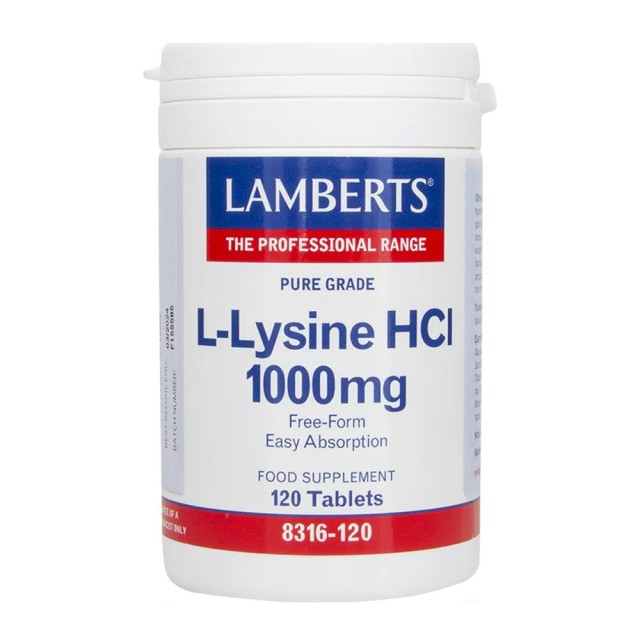 Lamberts L-Lysine HCI 1000mg 120tabs product photo