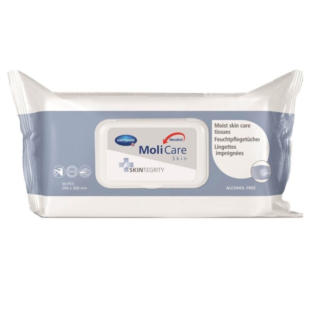 Hartmann Menalind Molicare Skintegrity Clean Wet Wipes Υγρά Μαντηλάκια Καθαρισμού 50τεμ product photo