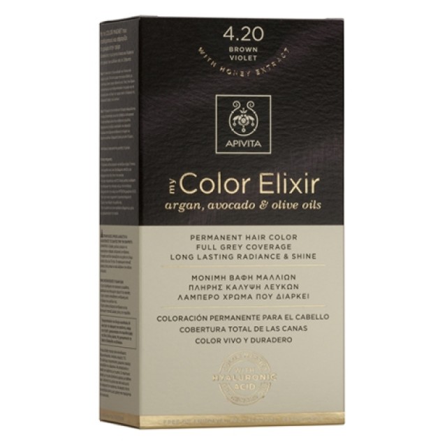 Apivita My Color Elixir 4.20 Καστανό Βιολετί Μόνιμη Βαφή Μαλλιών 1 τμχ product photo