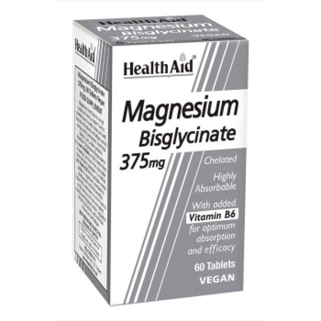 Health Aid Magnesium Bisglycinate 375mg 60 tabs product photo