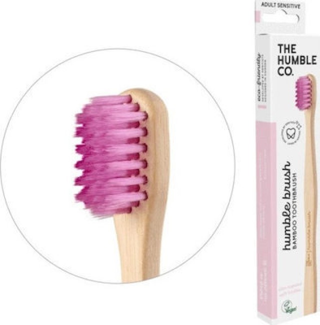 The Humble Co. Toothbrush Bamboo Adult Sensitive Purple Μωβ Οδοντόβουρτσα Ενηλίκων Για Ευαίσθητα Δόντια & Ούλα product photo