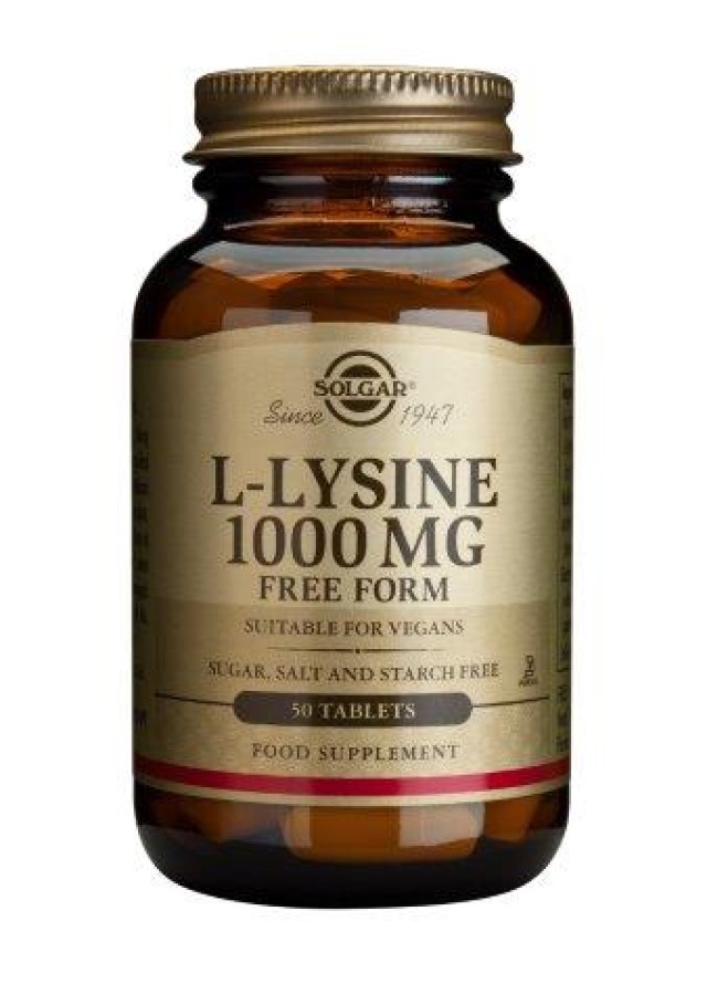Solgar L-Lysine 1000 mg 50 Tabs product photo