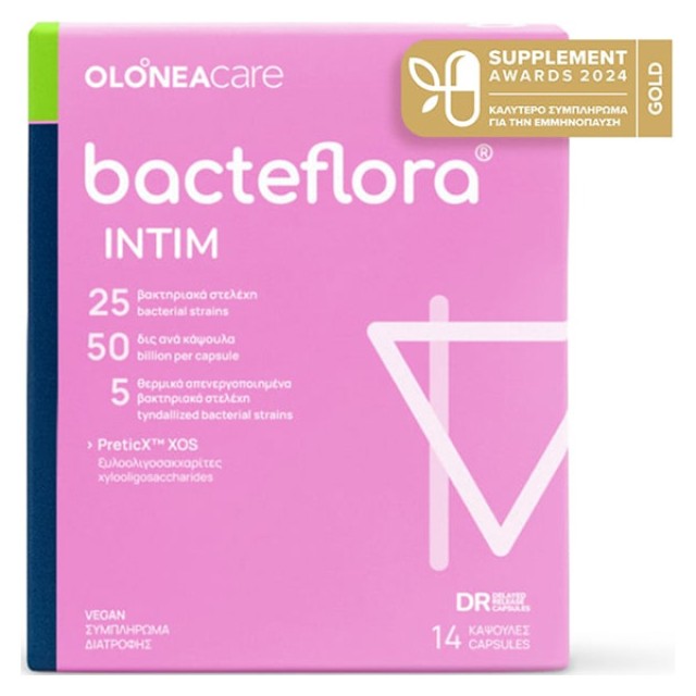 Olonea Bacteflora Intim Synbiotic Συμπλήρωμα Διατροφής Με Προβιοτικά & Πρεβιοτικά Για Το Κολπικό Μικροβίωμα 14veg.Caps product photo