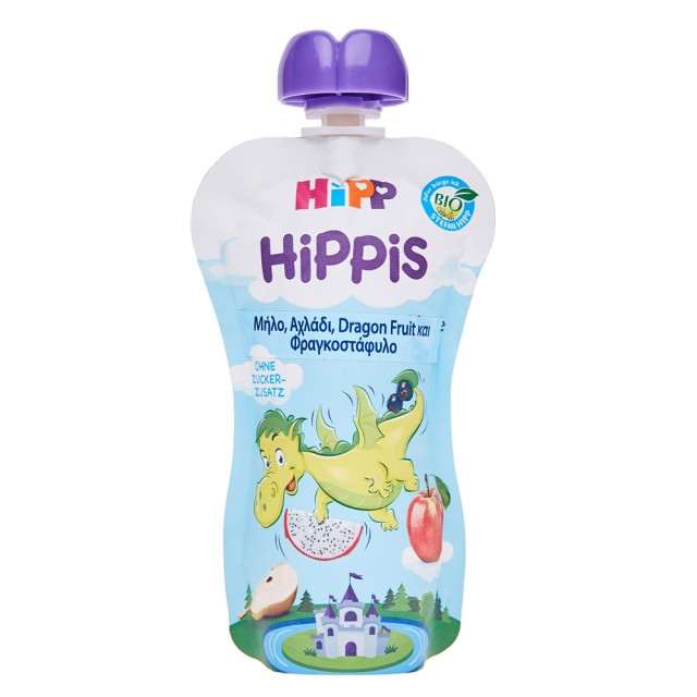 Hipp Hippis Φρουτοπολτός με Μήλο, Αχλάδι, Dragon Fruit & Φραγκοστάφυλο 100gr product photo