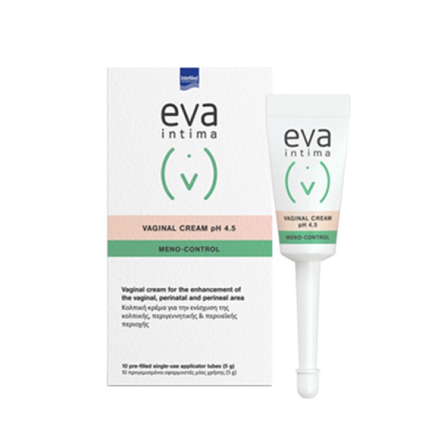 Intermed Eva Intima Meno-Control Vaginal Cream pH4.5, 10 Προγεμισμένοι Εφαρμοστές product photo