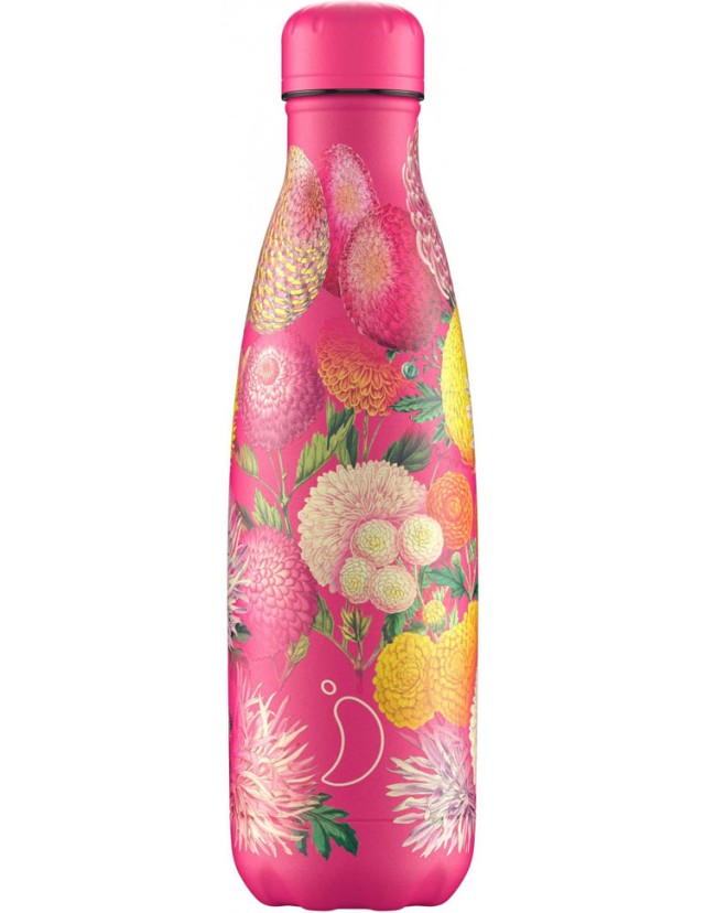 Chillys Ανοξείδωτο Μπουκάλι - Θερμός Floral Pink Pompoms 500 ml product photo
