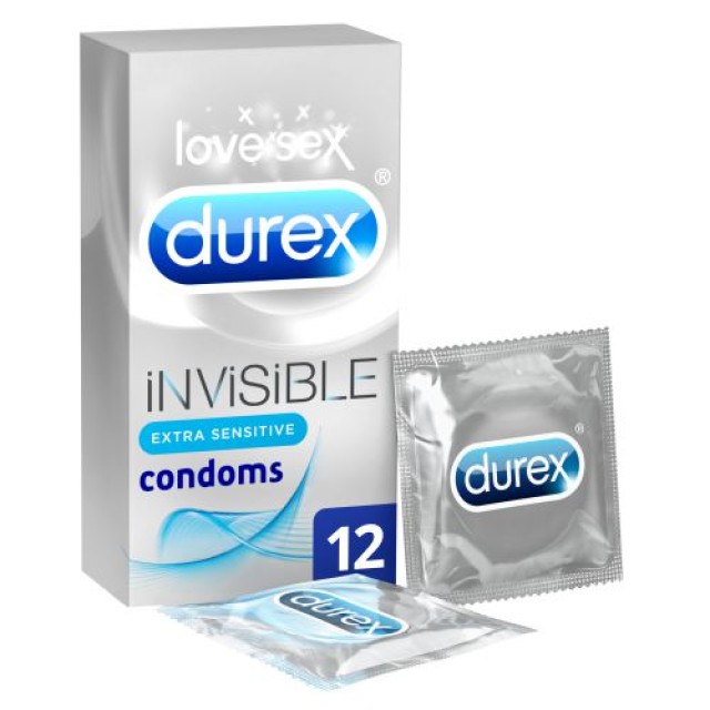 Durex Προφυλακτικά Εξαιρετικά Λεπτά Invisible 12 Τεμάχια product photo