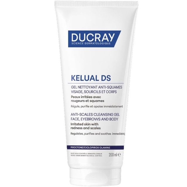 Ducray Kelual DS Anti-Scales Cleansing Gel Τζελ Καθαρισμού κατά των Λεπιών για Πρόσωπο & Σώμα 200ml product photo