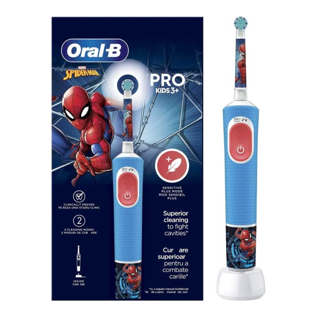 Oral-B Pro Kids 3+ Years Electric Toothbrush Spider-Man 1τεμ product photo