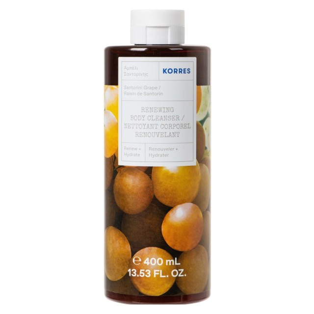 Korres Renewing Body Cleanser Santorini Grape Shower Gel 400ml product photo