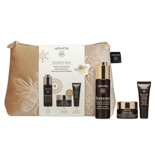 Apivita Promo Queen Bee Absolute Anti-Aging & Redefining Serum 30ml & Δώρο Regenerating Light Texture Cream 15ml & Δώρο Reviving Eye Cream 5ml product photo
