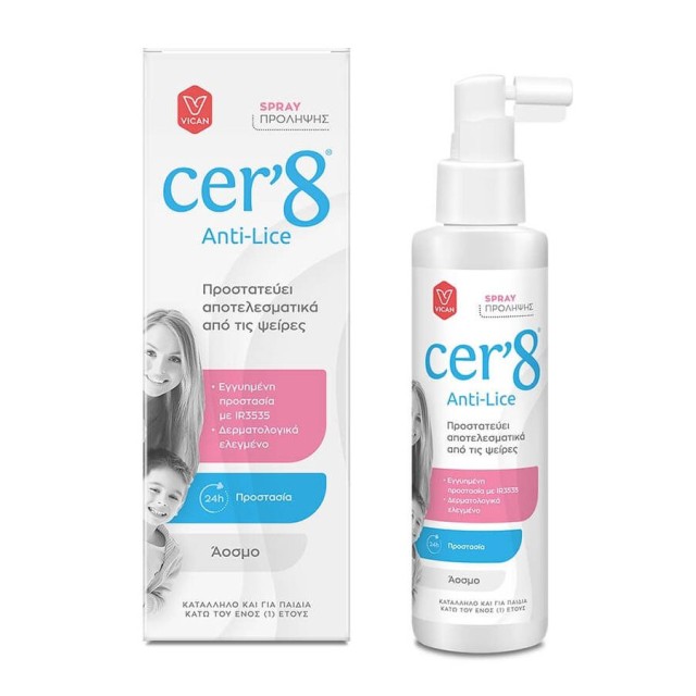 Cer8 Anti Lice Spray Άοσμο Σπρέι για Προσταστία από τις Ψείρες 150ml product photo