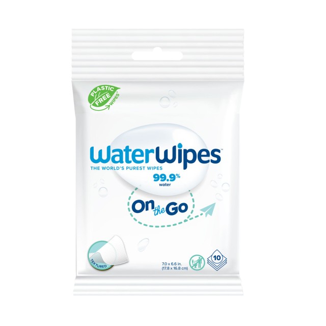 WaterWipes On the Go Υγρά Μαντηλάκια Καθαρισμού 10μαντηλάκια product photo
