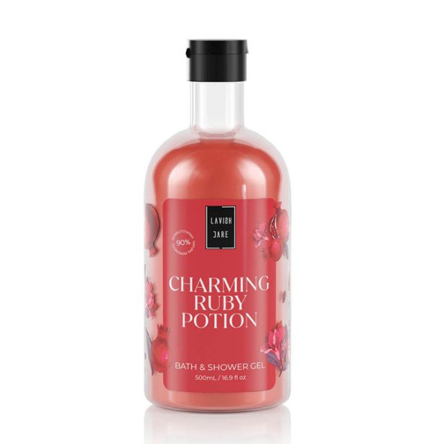 Lavish Care Charming Ruby Potion Bath & Shower Αφρόλουτρο Gel με Άρωμα Ρόδι 500ml product photo