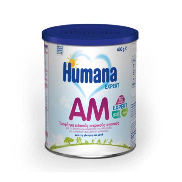 Humana AM Expert Ειδικό Γάλα Για Τη Διαχείριση Της Αλλεργίας Στις Πρωτεϊνες Αγελαδινού Γάλακτος Στα Βρέφη 400gr product photo