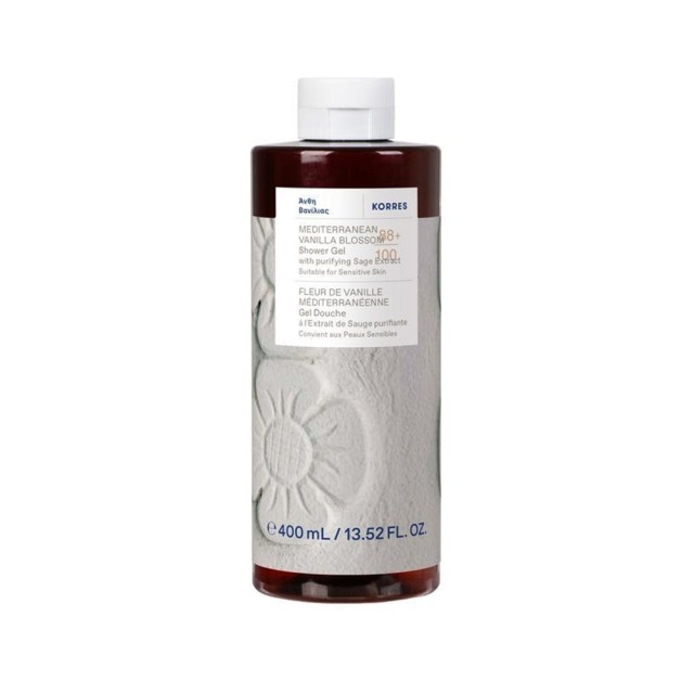 Korres Mediterranean Vanilla Blossom Shower Gel Αφρόλουτρο Άνθη Βανίλιας 400ml product photo