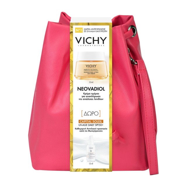 Vichy Promo Neovadiol Redensifying Lifting Day Cream Αντιγηραντική Κρέμα Ημέρας για την Περιεμμηνόπαυση 50ml & Δώρο Αντηλιακό Προσώπου Uv Age Daily Spf 50+, 15ml σε μοντέρνο τσαντάκι product photo