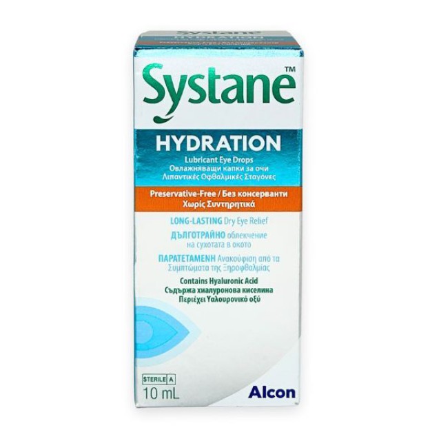 Systane Hydration Λιπαντικές Οφθαλμικές Σταγόνες Χωρίς Συντηρητικά 10 ml product photo