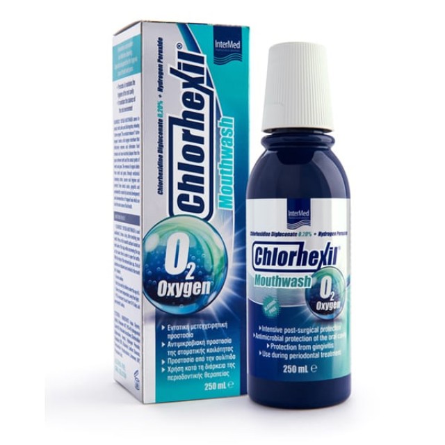 Intermed Chlorhexil Oxygen Mouthwash Στοματικό Διάλυμα 250ml product photo