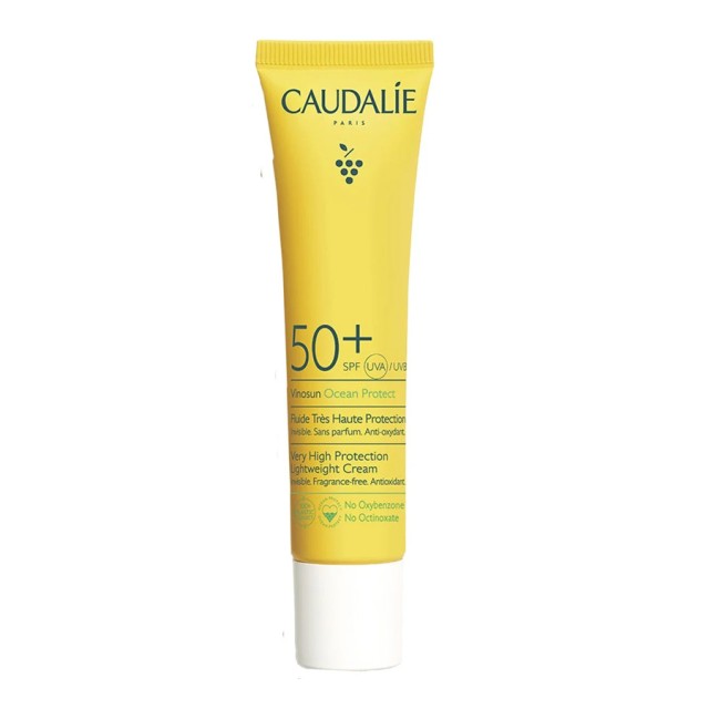 Caudalie Vinosun Ocean Protect Very High Protection Lightweight Cream Spf50+ Αντηλιακή Κρέμα Προσώπου Χωρίς Άρωμα για Ευαίσθητες Επιδερμίδες 40ml product photo