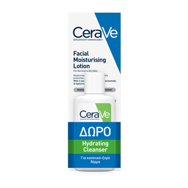 CeraVe Promo Facial Moisturising Lotion 52ml & Δώρο Hydrating Cleanser 20ml product photo