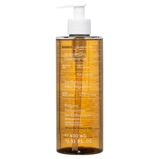 Korres Olympus Tea Oil Balancing Cleansing Gel Gel Καθαρισμού για Ρύθμιση Λιπαρότητας 400ml product photo