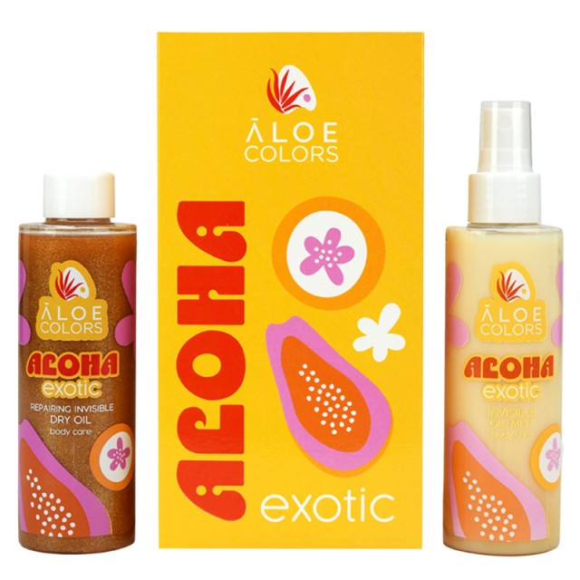 Aloe Colors Promo Aloha Exotic Invisible Oil Mist 150ml & Repairing Invisible Dry Oil 150ml product photo