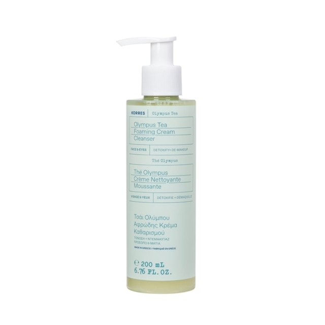 Korres Olympus Tea Foaming Cream Cleanser Αφρώδης Κρέμα Καθαρισμού για Πρόσωπο & Μάτια 200ml product photo