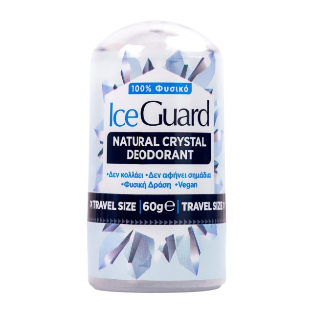 Optima Ice Guard Natural Crystal Deodorant Twist Up Mini Travel Size Φυσικό Κρυσταλλικό Αποσμητικό 60gr product photo
