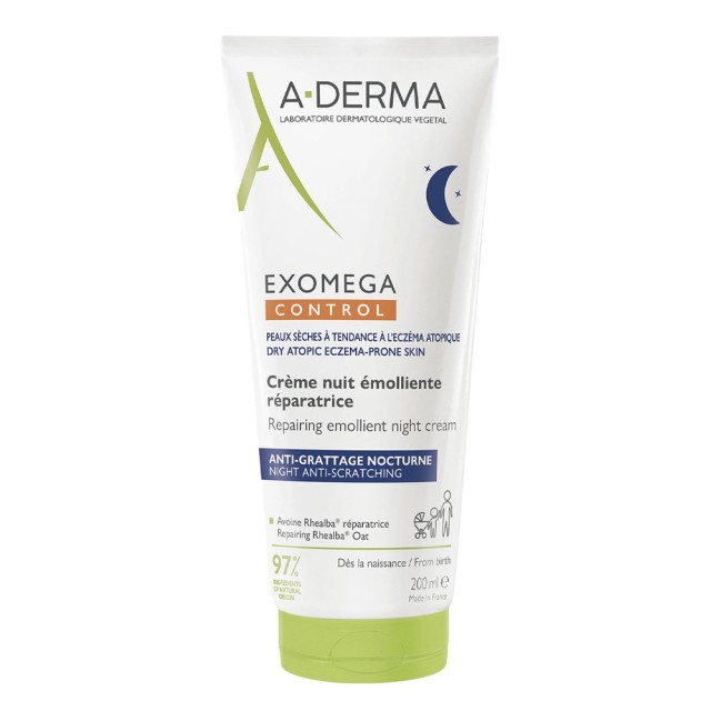 A-Derma Exomega Control Repairing Emollient Night Cream 200ml product photo