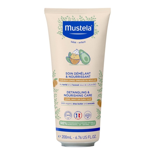 Mustela Detangling & Nourishing Care Παιδική Κρέμα Μαλλιών για Μακριά, Κυματιστά ή Σγουρά Μαλλιά 200ml product photo