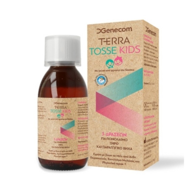 Genecom Terra Tosse Kids Παιδικό Σιρόπι για τον Βήχα & τον Πονόλαιμο με Γεύση Φρούτα του Δάσους 150ml product photo
