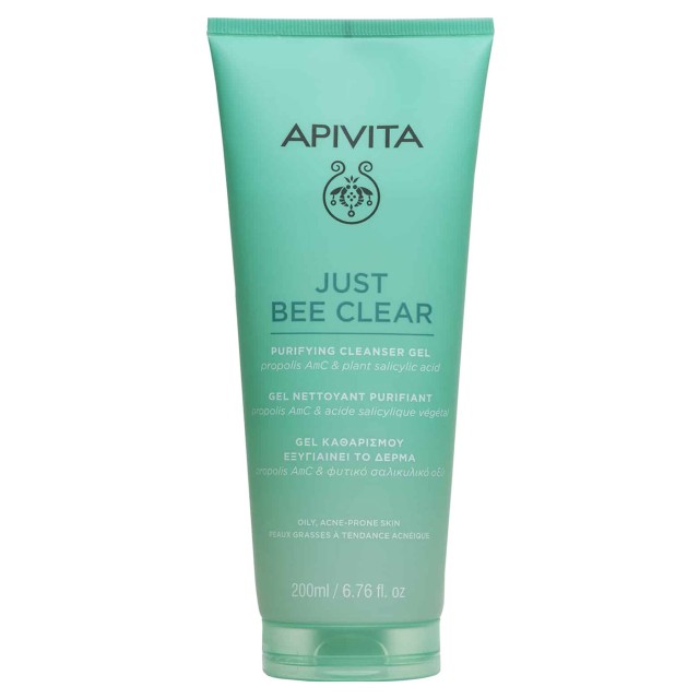 Apivita Just Bee Clear Purifying Face Cleanser Gel 200ml product photo